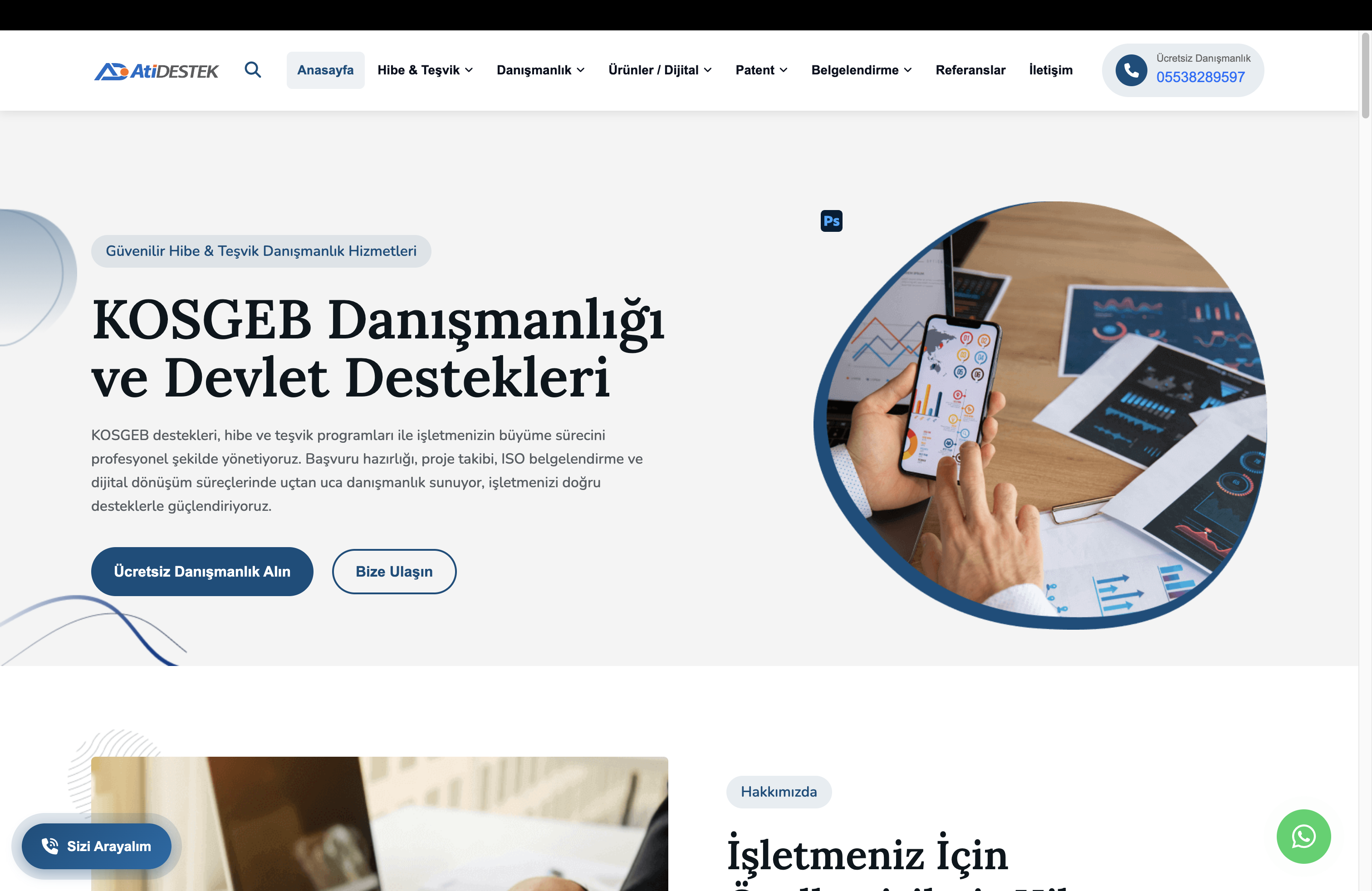 Ati Destek Kurumsal Web Tasarım