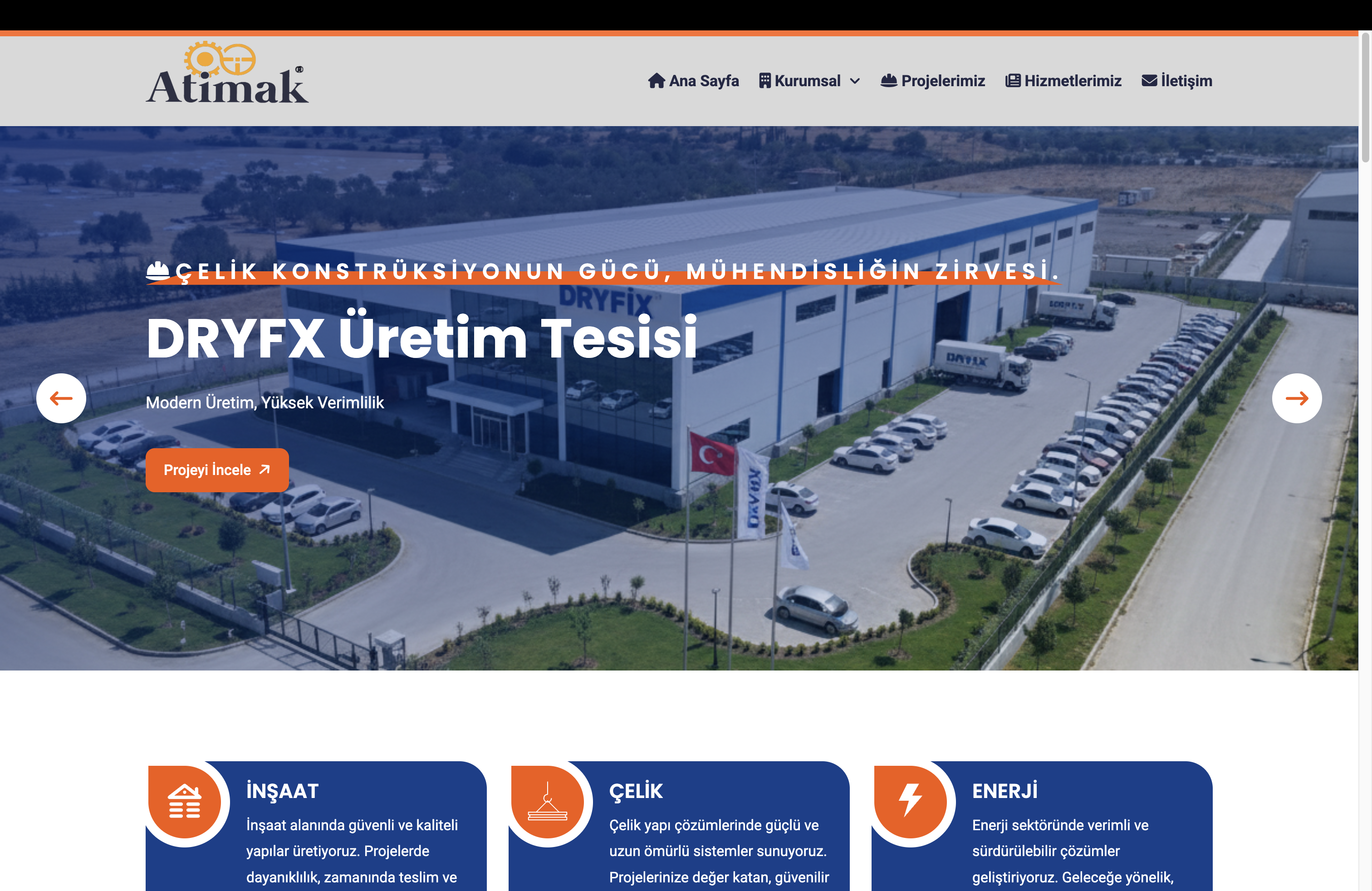 Atimak A.Ş. Kurumsal Web Tasarım