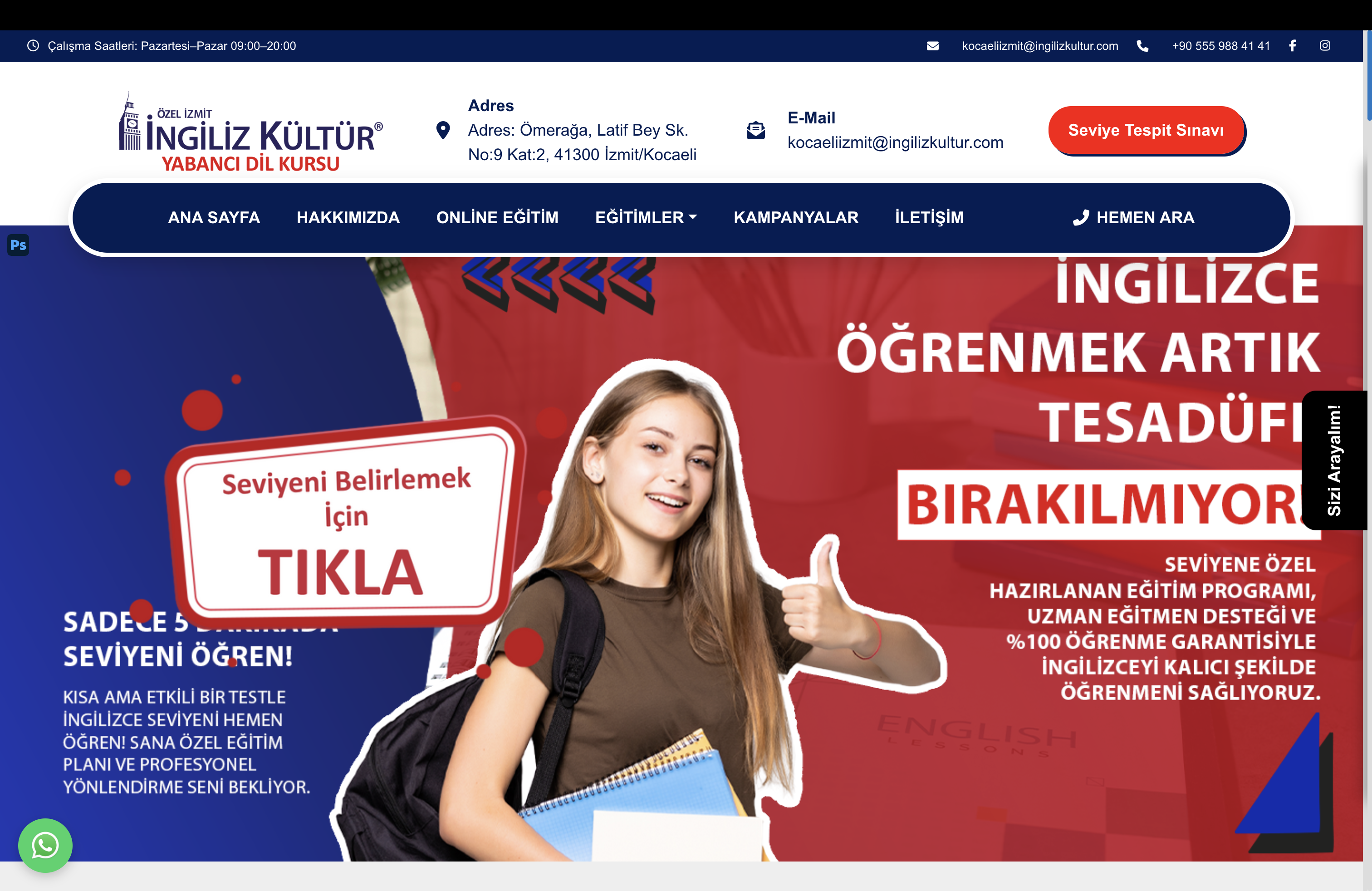 İzmit İngiliz Kültür Web Tasarım
