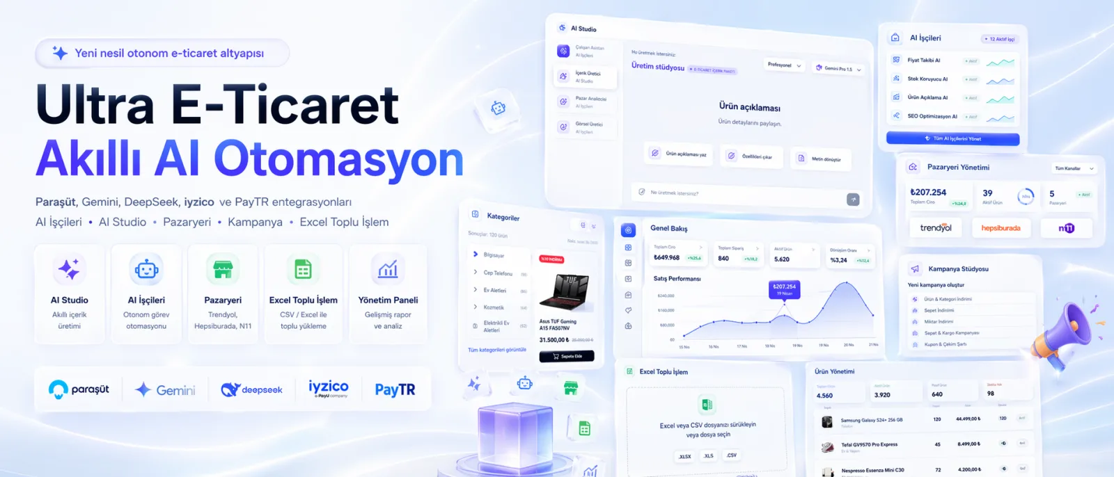 Ultra E-Ticaret – Akıllı AI Otomasyon
