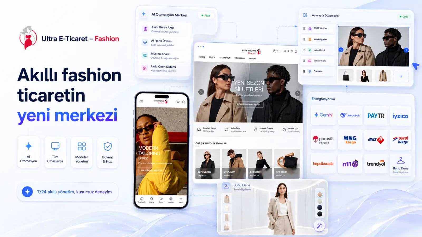 Ultra E-Ticaret – V9 Fashion (Akıllı AI Otomasyon)